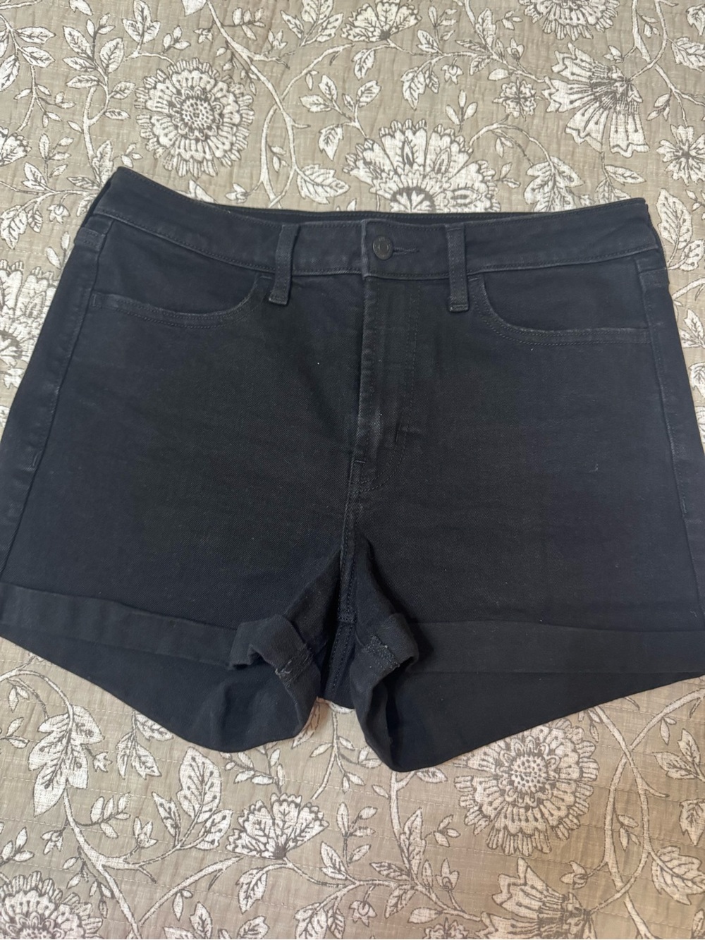 Old Navy Black High-Rise Denim Shorts